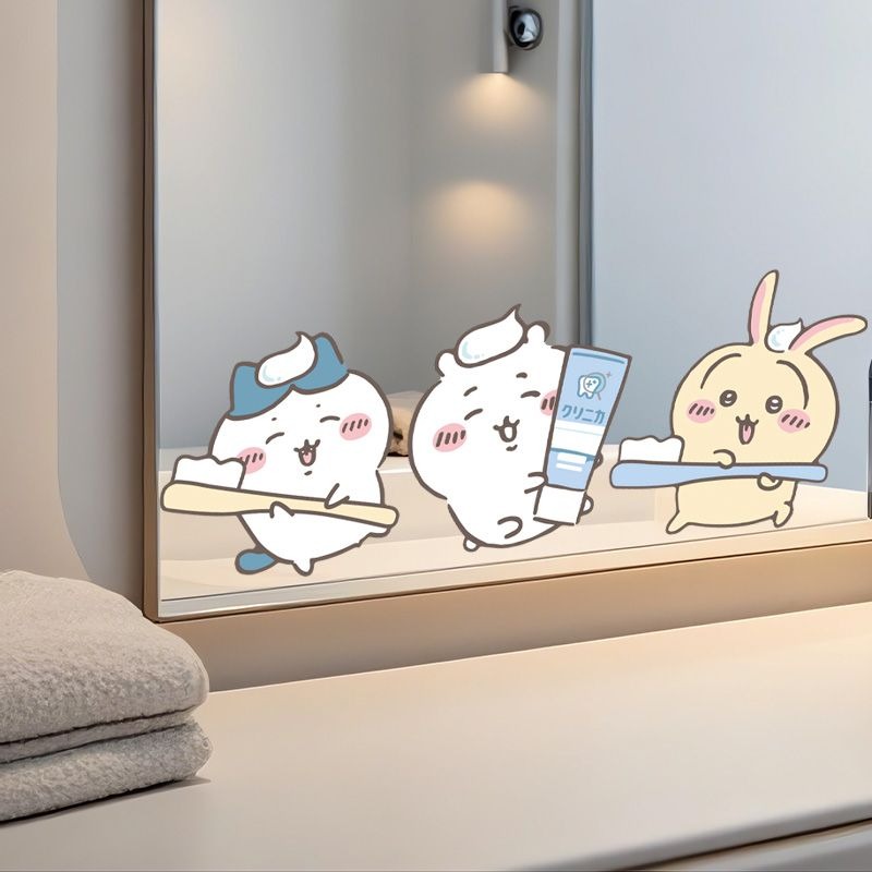 Home Goods Bathroom Decor - Горячая новинка: Наклейки-зеркала Chiikawa с сильным