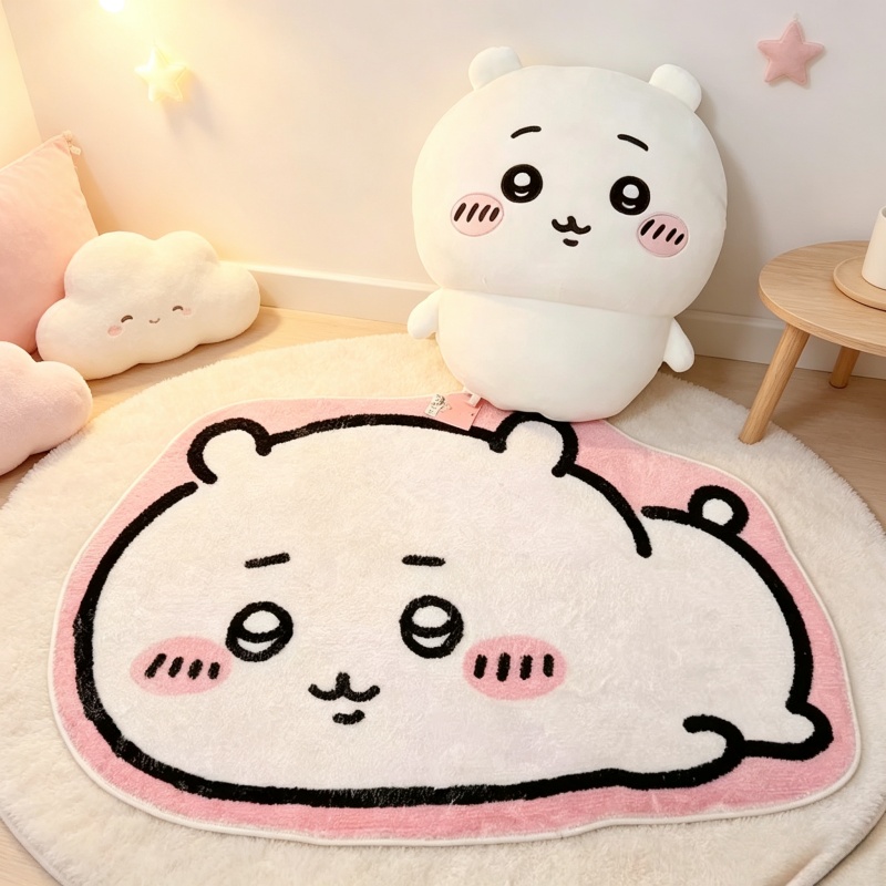 Home Bathroom Floor Mats - Популярный мультяшный коврик Чиикава, плюшевый напольный