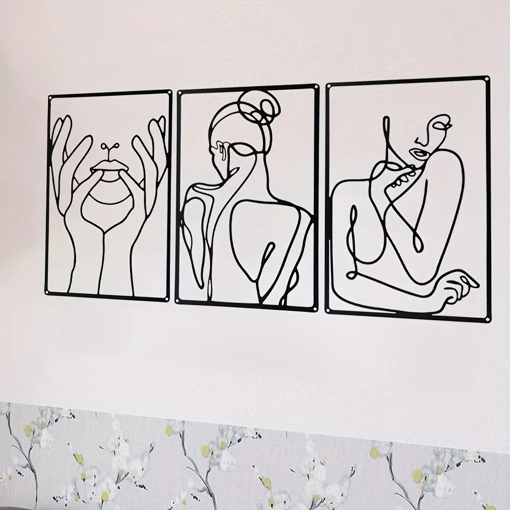 3 шт. потрясающих линий, абстр – обзор и цена Home Goods Bathroom