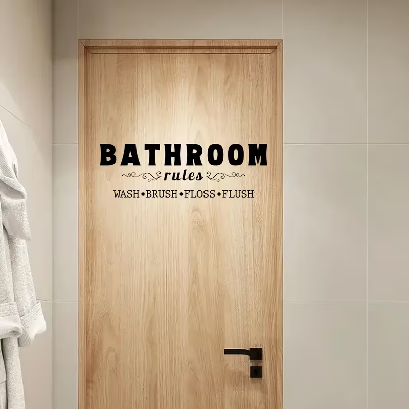 1 комплект практичных наклеек  – обзор и цена Home Bathroom Rules