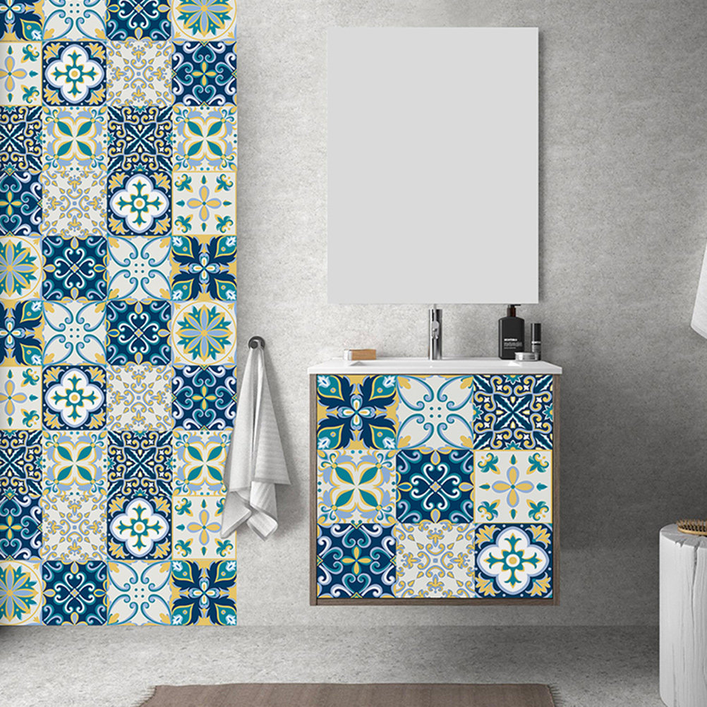 20 шт. ПВХ-наклеек для плитки, – обзор и цена Home Bathroom Floor Tiles