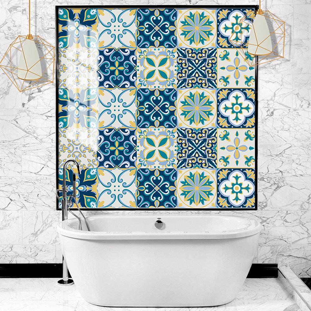 20 шт. ПВХ-наклеек для плитки, – обзор и цена Home Bathroom Floor Tiles