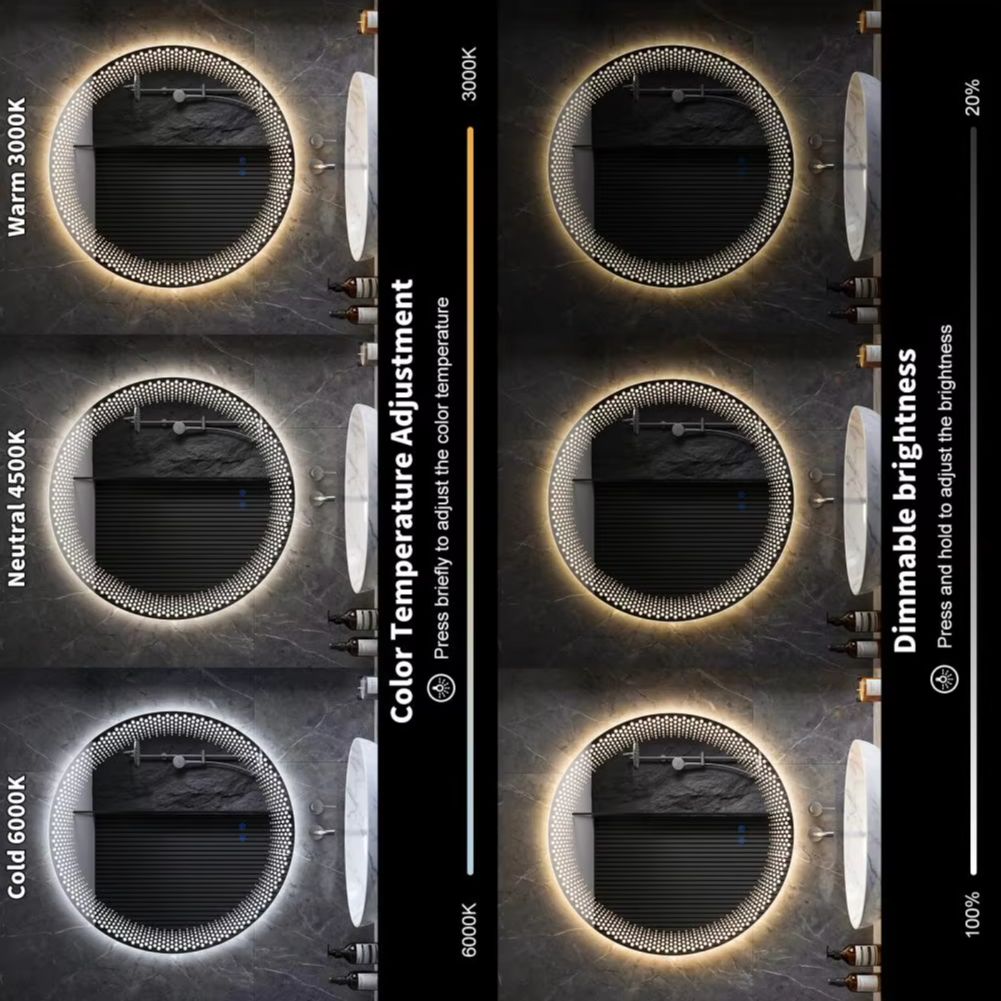 Круглое светодиодное зеркало д – обзор и цена Bathroom Mirror Led