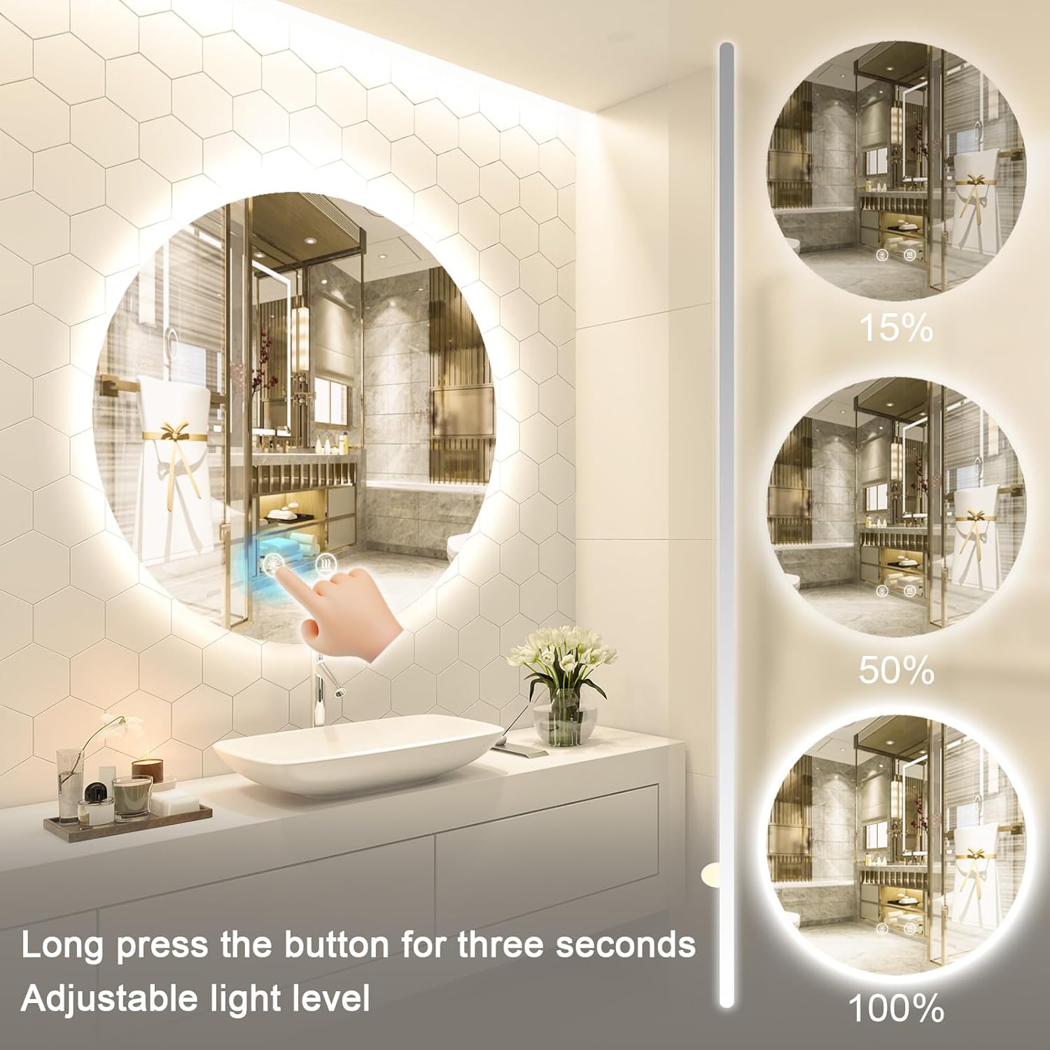 Роскошное светодиодное зеркало – обзор и цена Bathroom Mirror Led