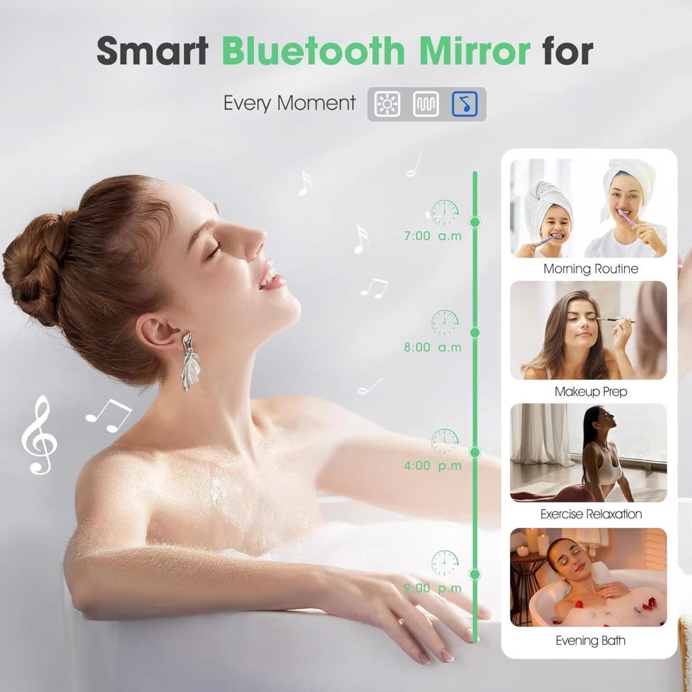 Зеркало для ванной 55x36 дюймо – обзор и цена Bathroom Mirror Led