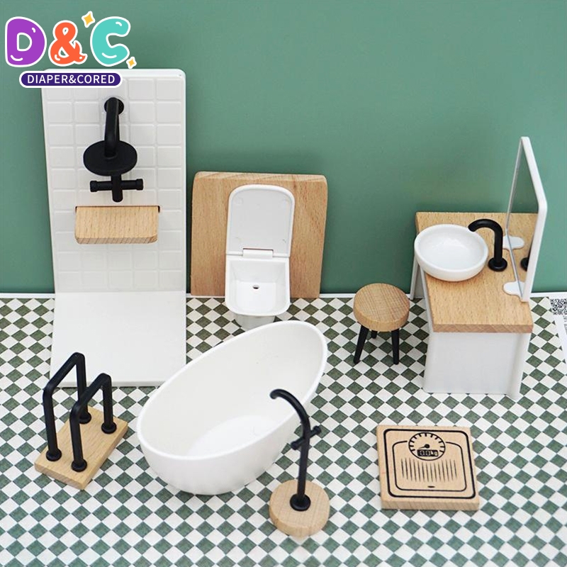 1:6/1:12 кукольный домик, мини – обзор и цена Home Bathroom Supplies